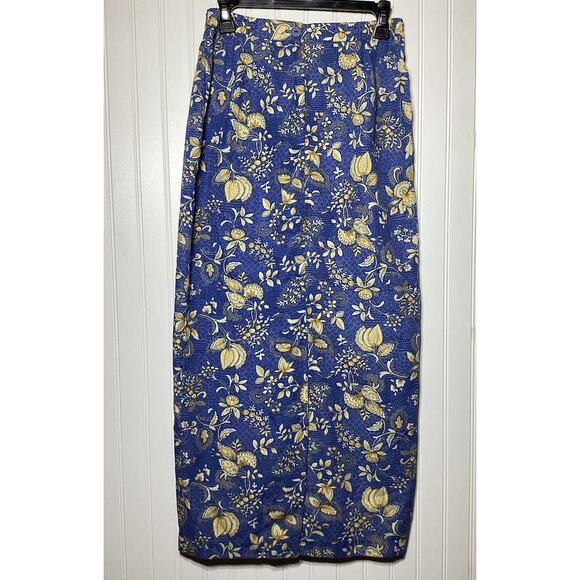 River Ridge Trading Co Maxi Shirt Size 8 Blue Yellow Flowers - Picture 5 of 8